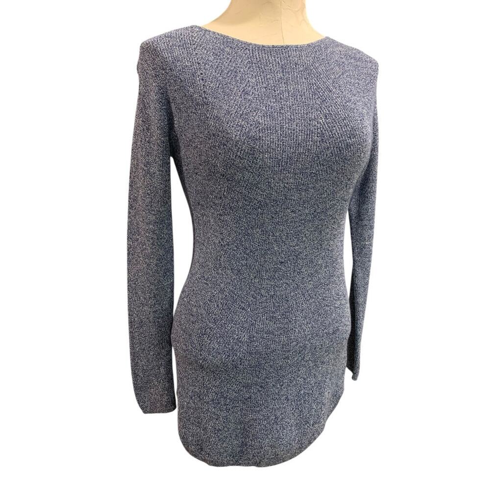 Petite Talbots Marled Knit Cashmere Blend Womens Tunic Sweater